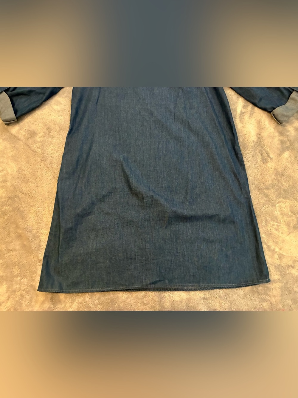 Women’s New Direction Brand Classic Chambray Shift Dress - Blue Size Small - Picture 12 of 14